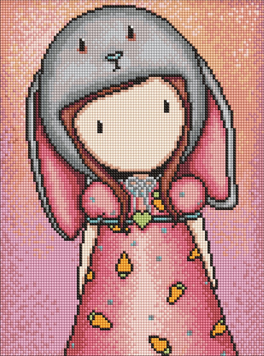 Набір з алмазною мозаїкою для дітей "Gorjuss. Carrots Santoro Gorjuss Collection" 30*40 см, AMO20102 ТМ "Ідейка"