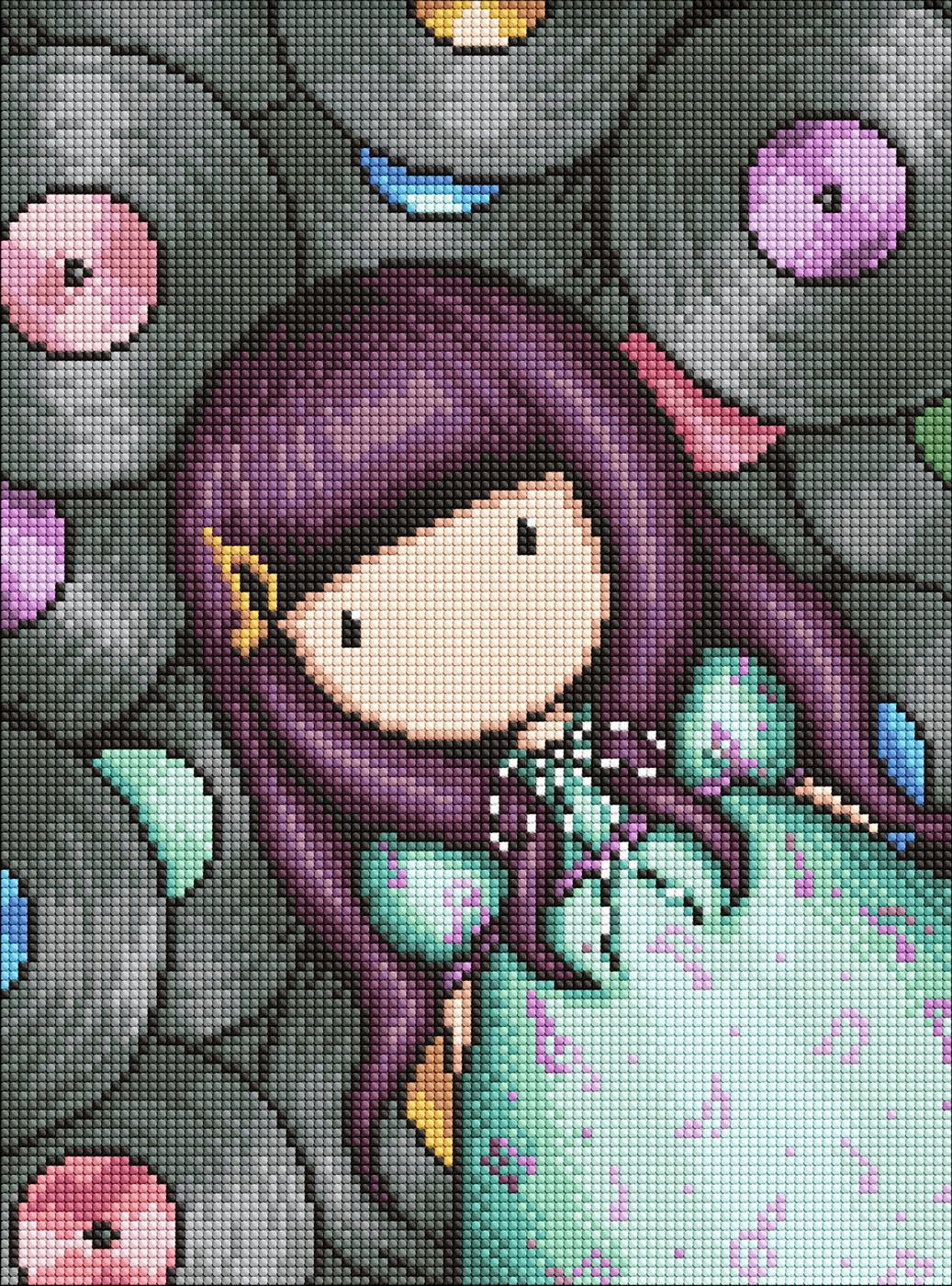 Набір з алмазною мозаїкою для дітей "Gorjuss. Vinyl Dreams Santoro Gorjuss Collection" 30*40 см, AMO20101 ТМ "Ідейка"