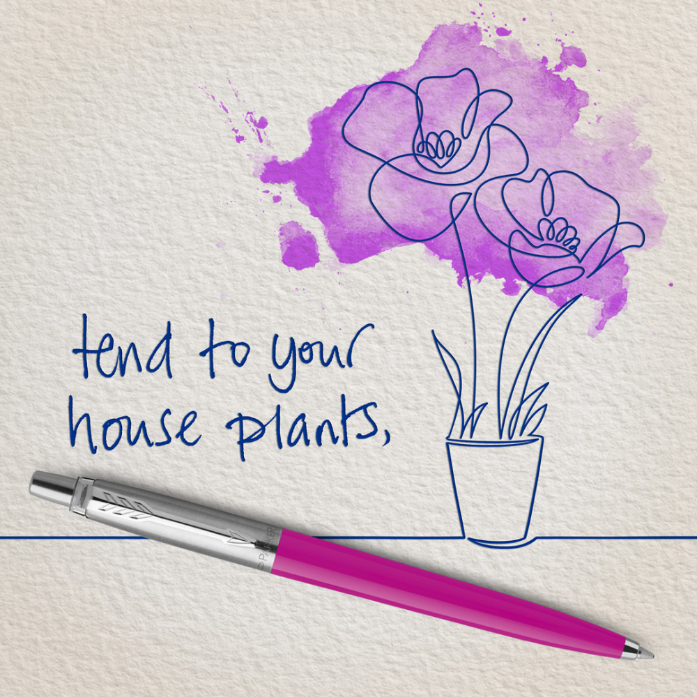 Ручка кульк. Jotter Plastic Pink Parker 15 536, блістер 4