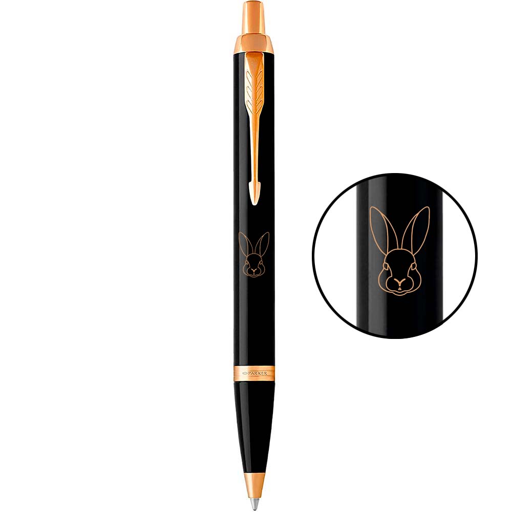 Ручка кульк. IM Black позол. Parker "Кролик", 22032_Z201y