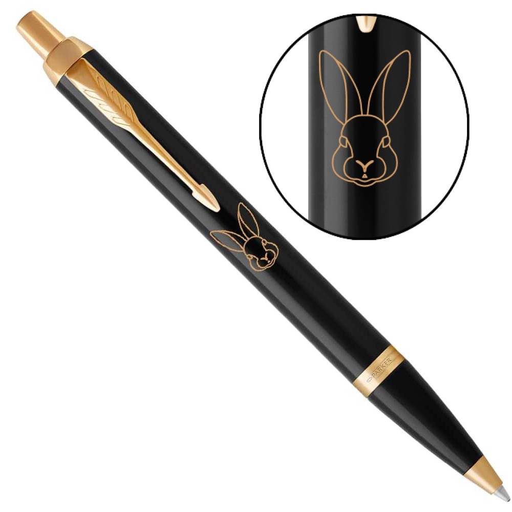 Ручка кульк. IM Black позол. Parker "Кролик", 22032_Z201y 1