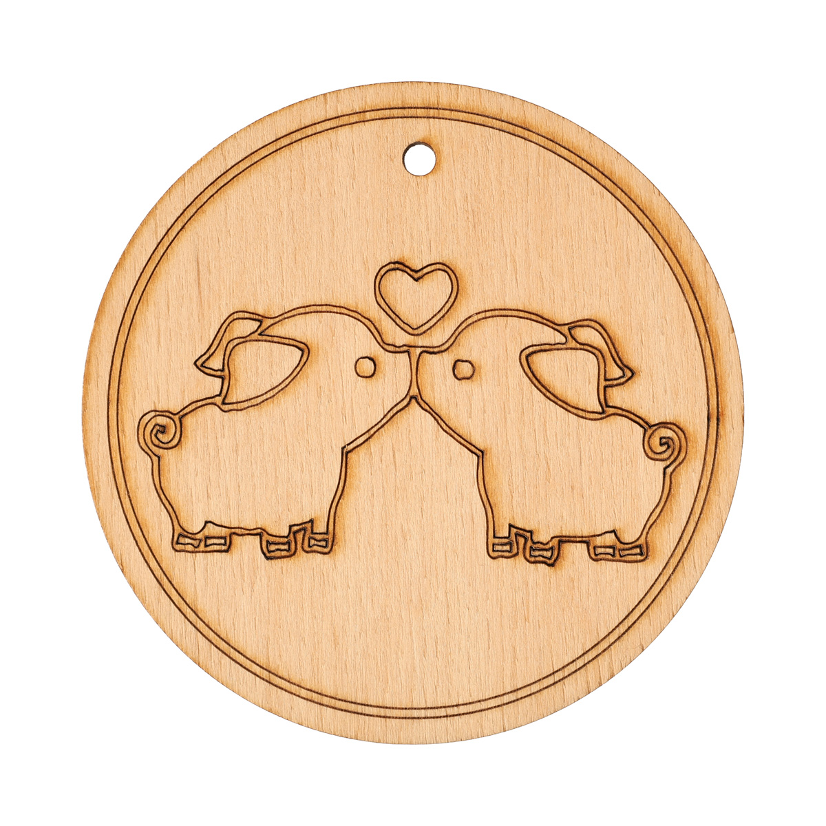Заготівка дерев’яна Підставка під чашку, Підвіс Свинка 2 100*100, 702969