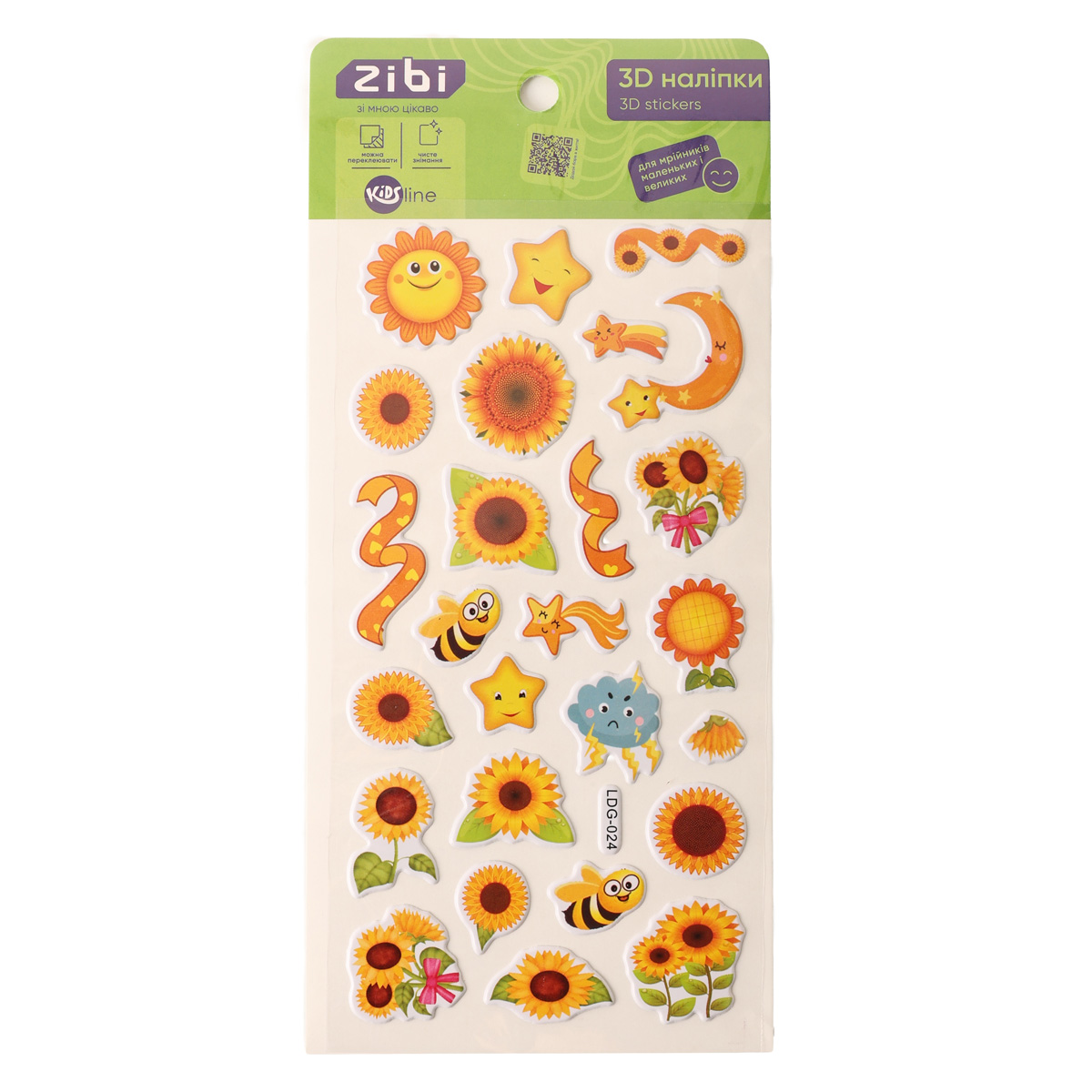 Наклейки 3D Солнечные пчелки 18 см, KIDS Line, ZB.63315