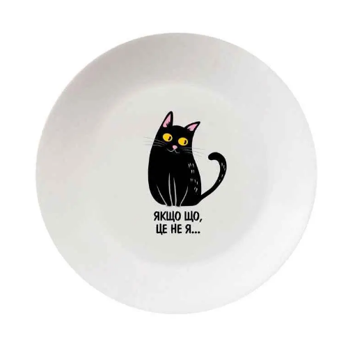 Тарілка "Це не я" 25 см склокераміка + подарункова коробка Kvarta, 1254
