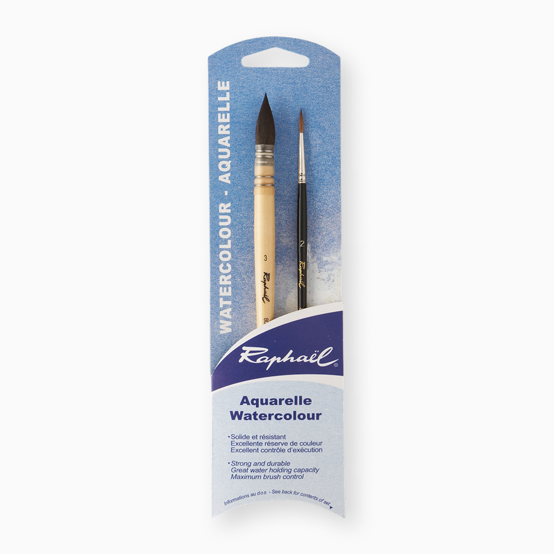 Набір пензлів із натурального ворсу "Raphael", 2 шт, спеціально для акварелі, P10571.00 1
