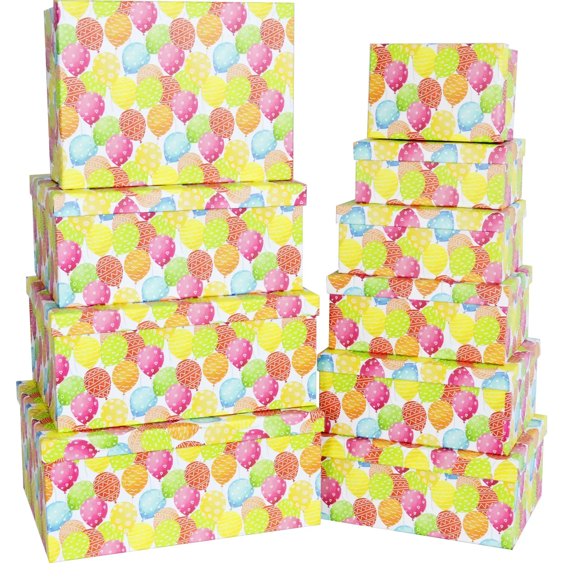 Подарункова коробка прямокутна, "Повітряні кулі", 35*27*15,5 см, 1110291709