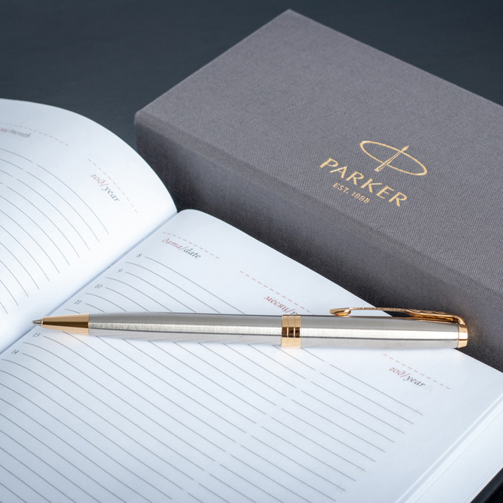 Ручка кульк. Sonnet сталь з поз. Parker (K 26) 84 532 3