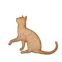 Заготовка деревянная Кошка игривая, Ч224