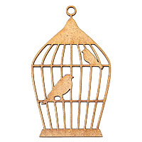 Заготовка деревянная Клетка с птичками, Ч53