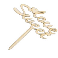 Заготівка дерев’яна Верхівка для торта "Sweet love", ВТ20