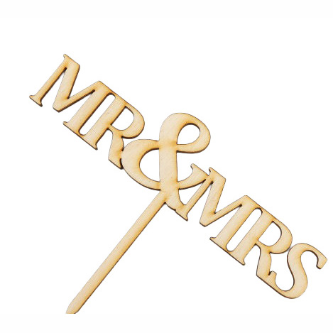 Заготівка дерев’яна Верхівка для торта "Mr&Mrs", ВТ9