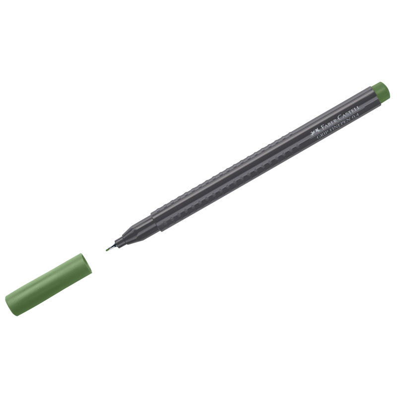 Линер Grip FinePen 0,4 мм зелёный, 151667 Faber-Castell