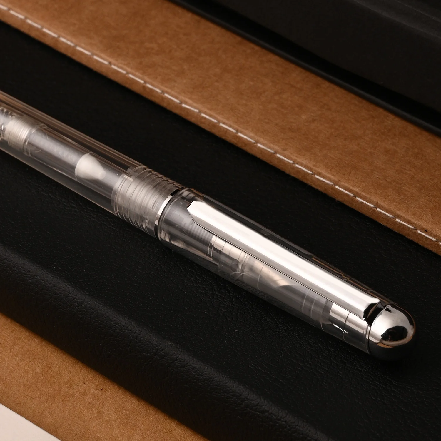 Чорнильна пір’яна ручка з помпою, прозора, 22100T 6