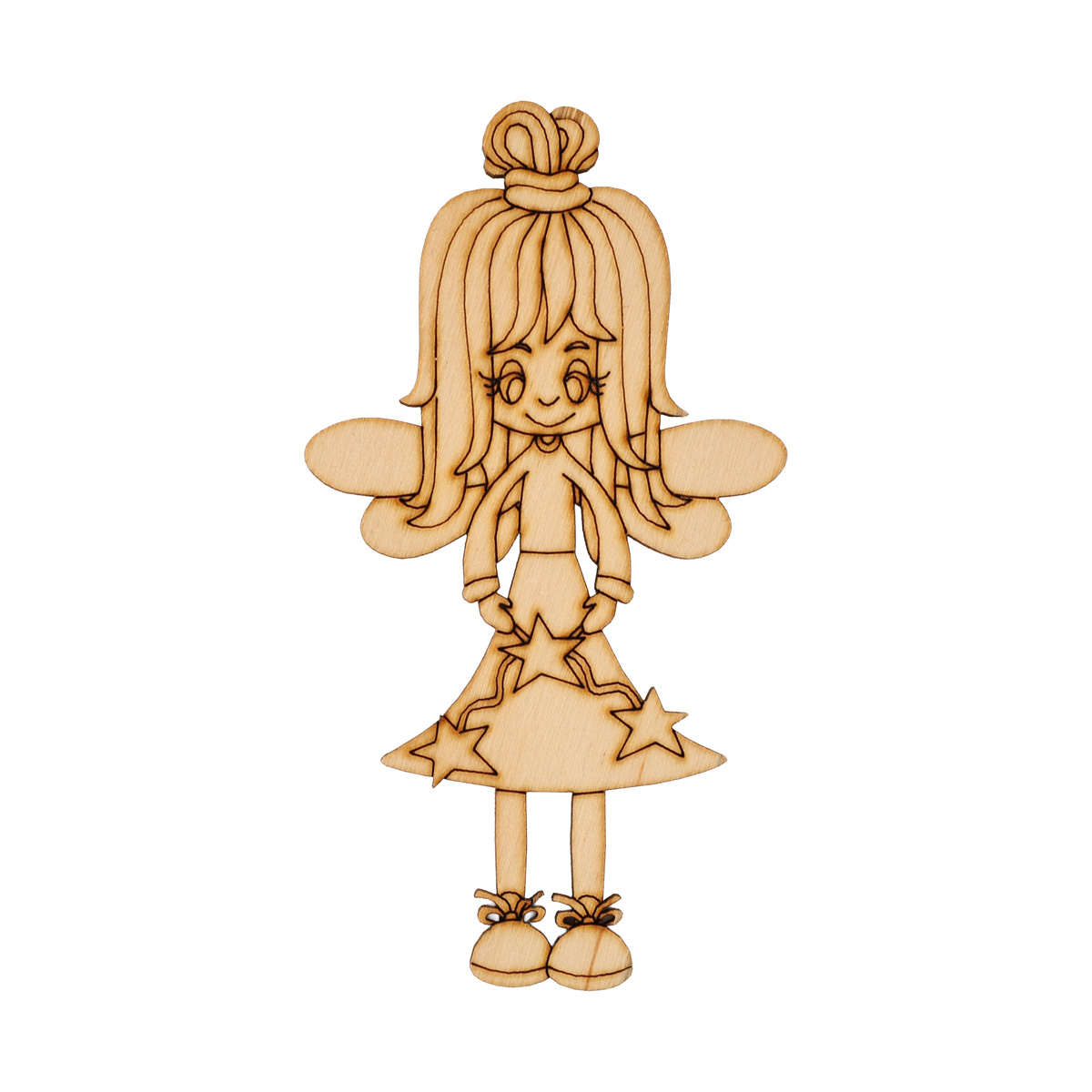 Заготовка деревянная "Цветочная фея" 60*95 мм LK079