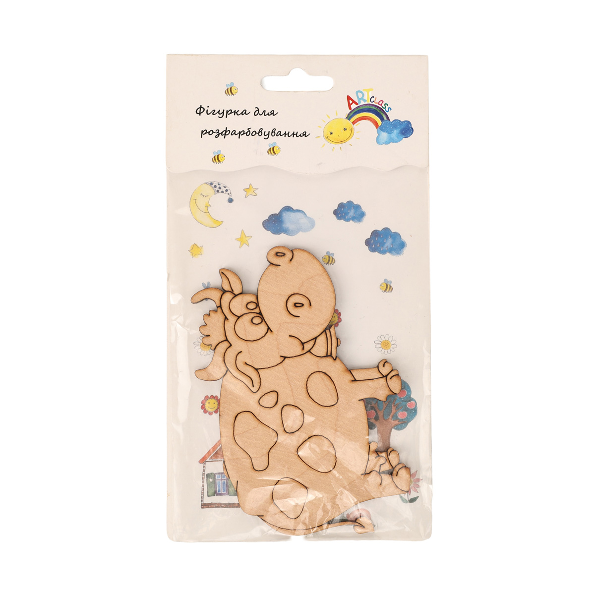 Заготовка деревянная "Коровка 1, блистер", 100*90 мм, LK10-031B