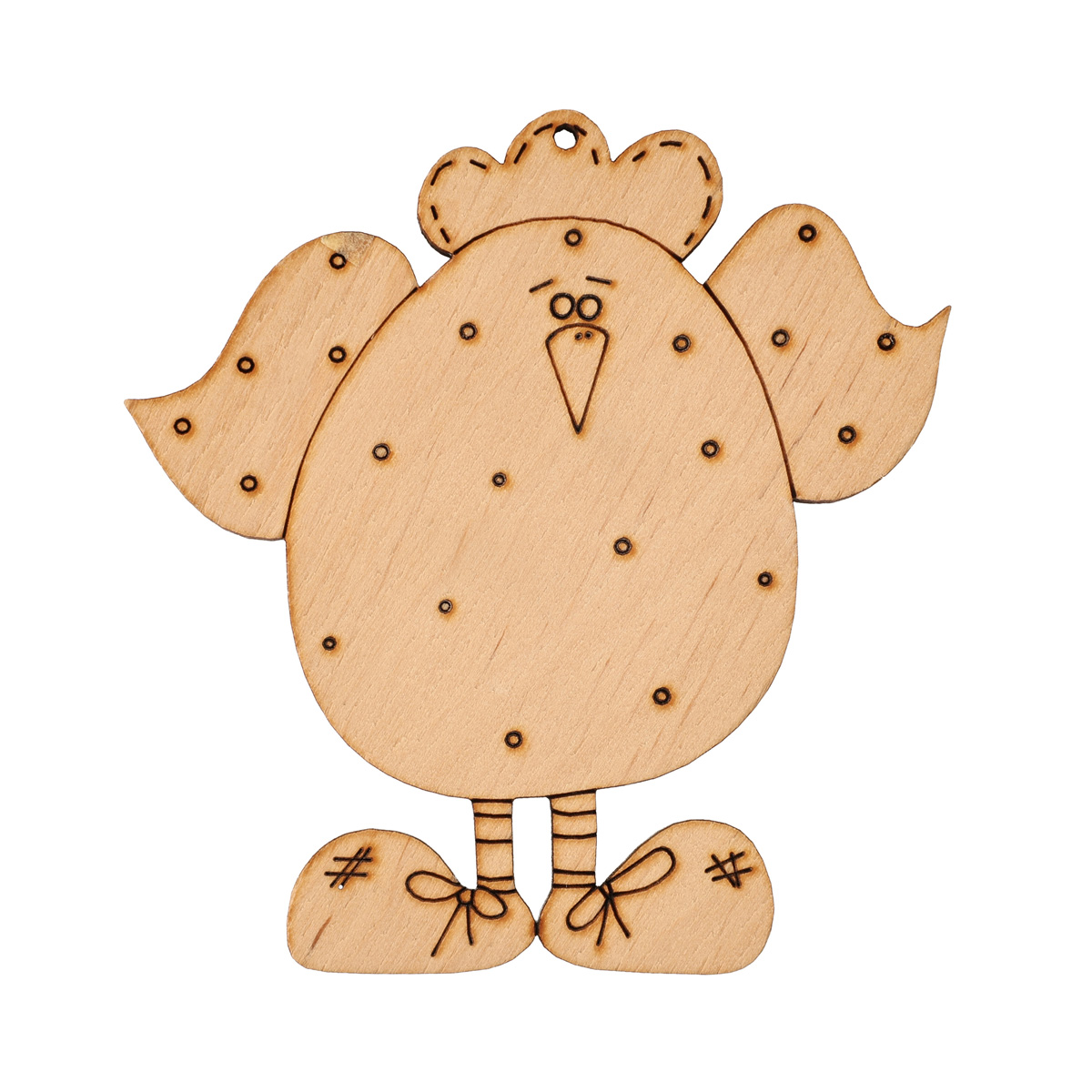 Заготовка деревянная "Цыпленок. Ко-Ко, подвес" 86*90 мм, ZS215-1