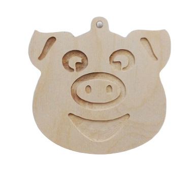 Заготовка деревянная Елочное украшение "Свинья", 2120