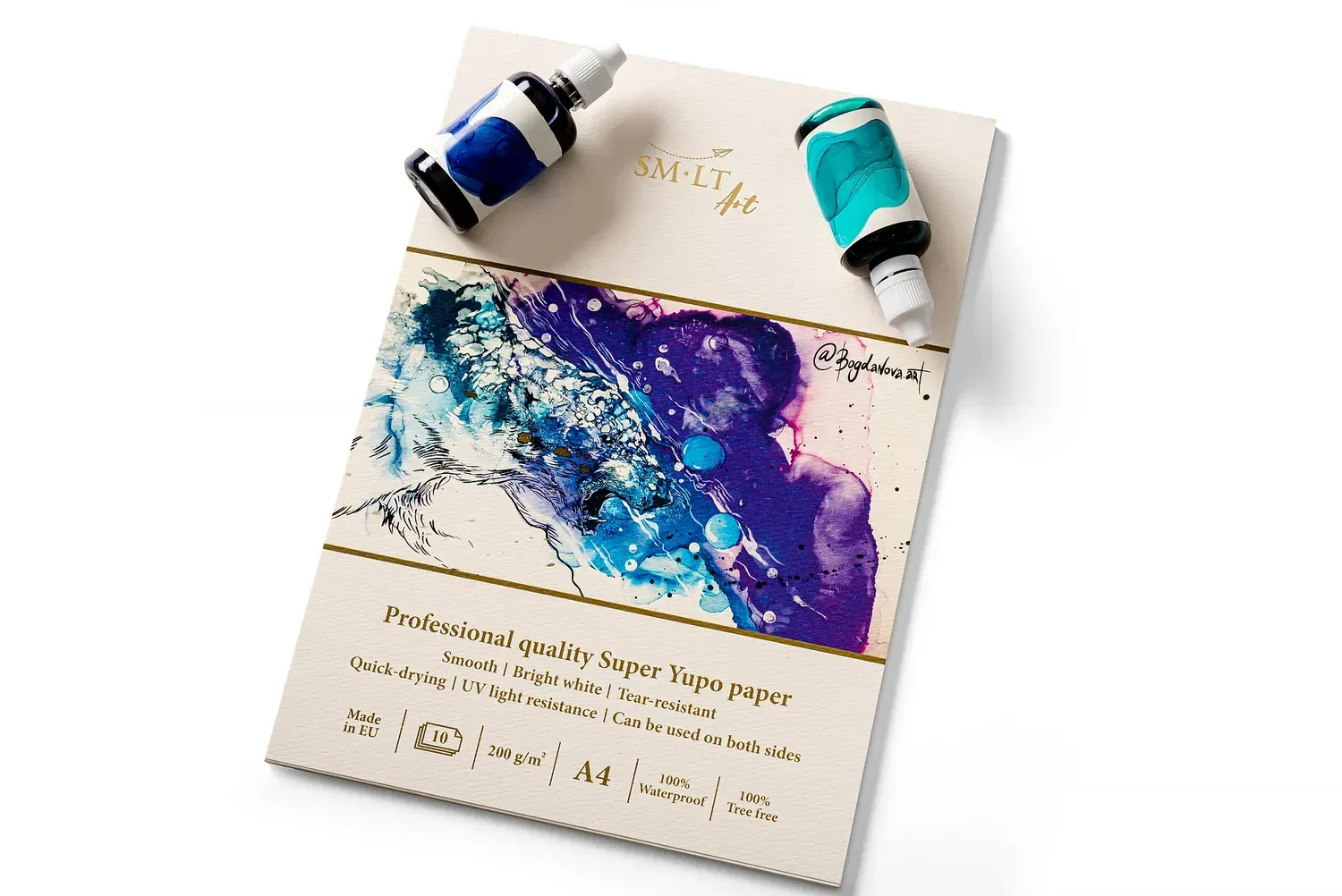 Склейка для спиртових чернил PRO CREATE Yupo А4, 200 г/м², 10 л, Smiltainis 2