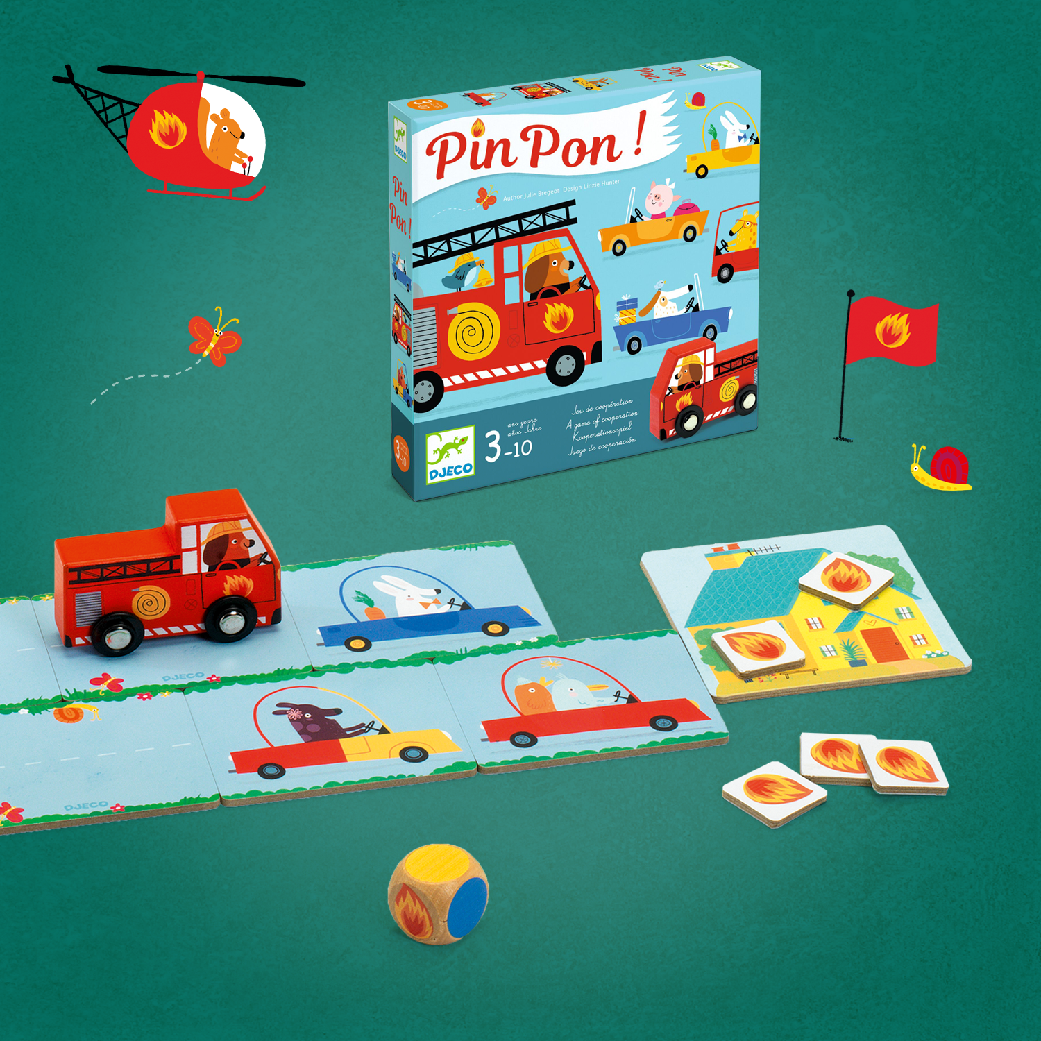 Игра настольная детская "Пожарные" DJECO, DJ08571 2