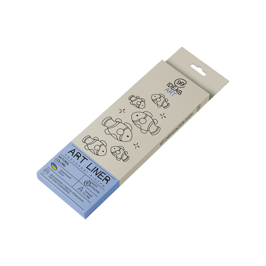 Набір кольорових лінерів, 6 кол.,6 set Natural colors,IDEA10-AL6NAT,99IDEAS 2