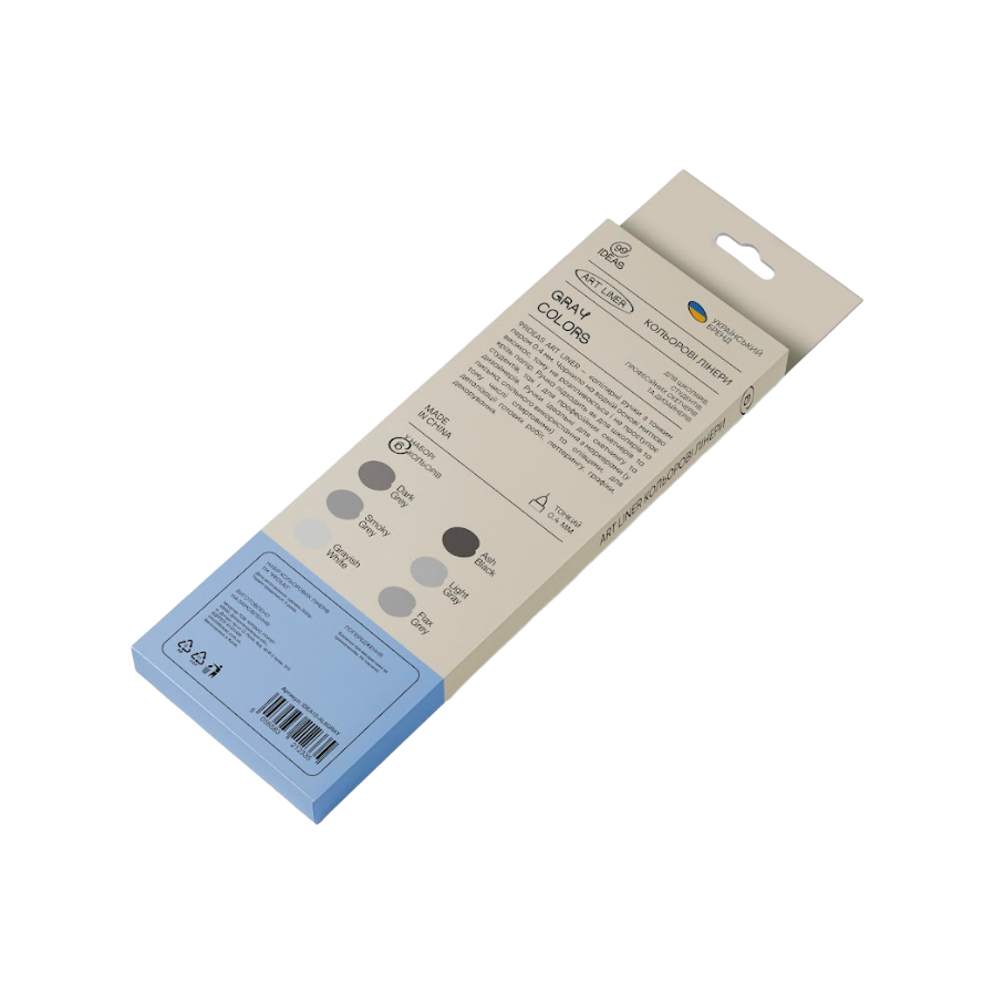 Набор цветных линеров, 6 цв.,6 set Gray colors,IDEA10-AL6GRAY, 99IDEAS 3
