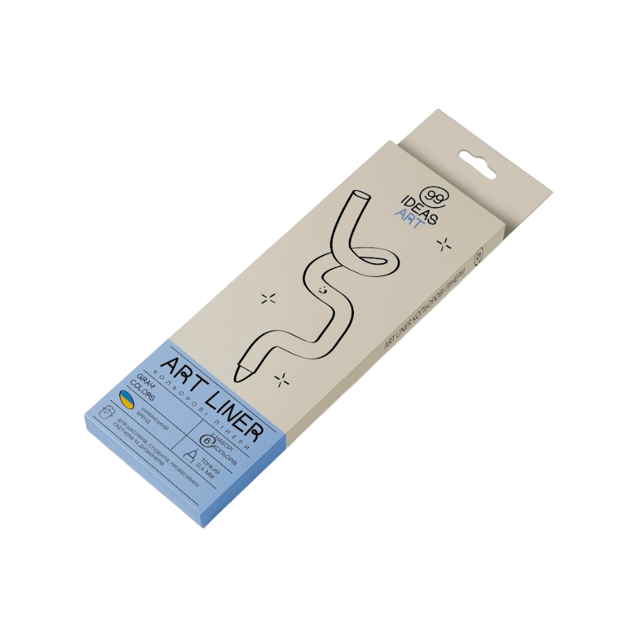 Набор цветных линеров, 6 цв.,6 set Gray colors,IDEA10-AL6GRAY, 99IDEAS 2