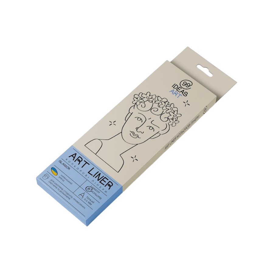 Набор цветных линеров, 6 цв.,6 set Glamor colors,IDEA10-AL6NAT,99IDEAS 2