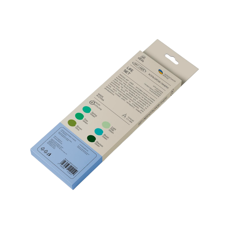 Набор цветных линеров, 6 цв.,6 set Life,IDEA10-AL6LIFE, 99IDEAS 3