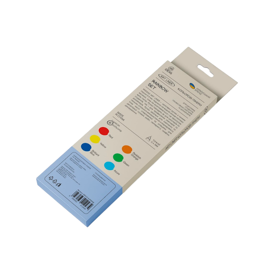 Набір кольорових лінерів, 6 кол.,6 set Rainbow,IDEA10-AL6RAINB, 99IDEAS 3
