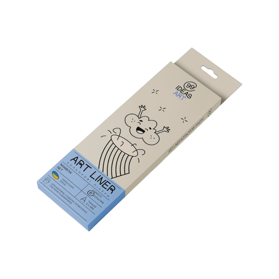 Набір кольорових лінерів, 6 кол.,6 set Rainbow,IDEA10-AL6RAINB, 99IDEAS 2