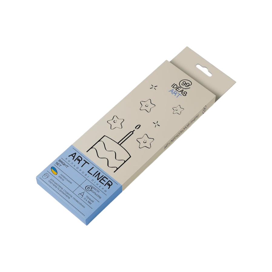 Набор цветных линеров, 6 цв.,6 set Bright,IDEA10-AL6BRIGHT, 99IDEAS 2