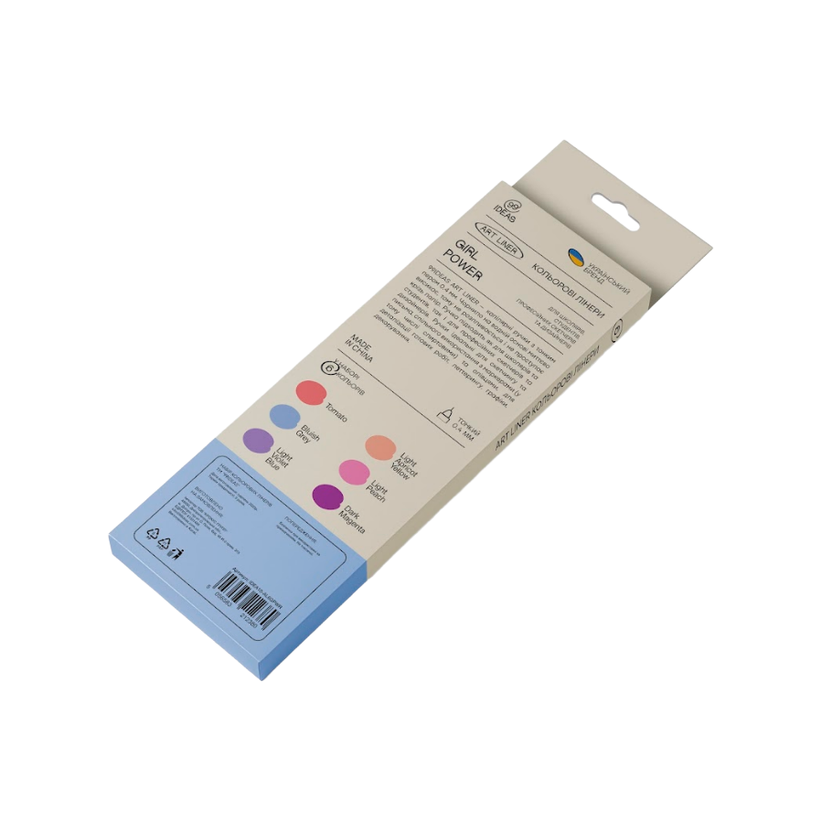 Набор цветных линеров, 6 цв.,6 set Girl power, IDEA10-AL6GPWR,  99IDEAS 3