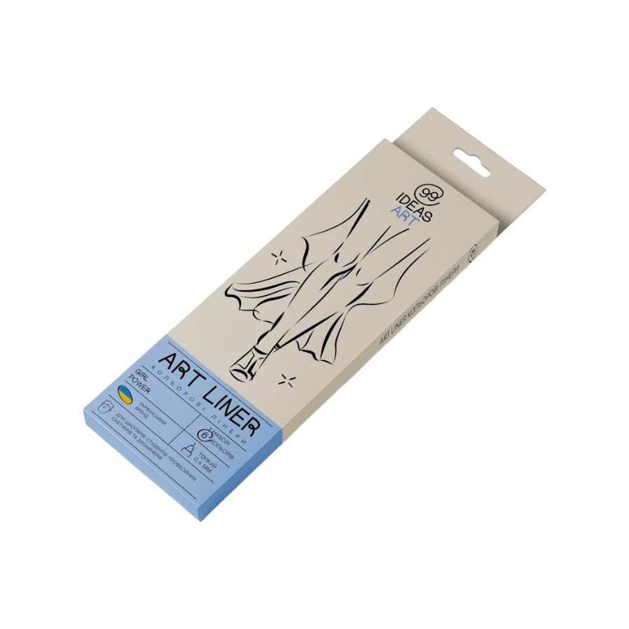 Набор цветных линеров, 6 цв.,6 set Girl power, IDEA10-AL6GPWR,  99IDEAS 2