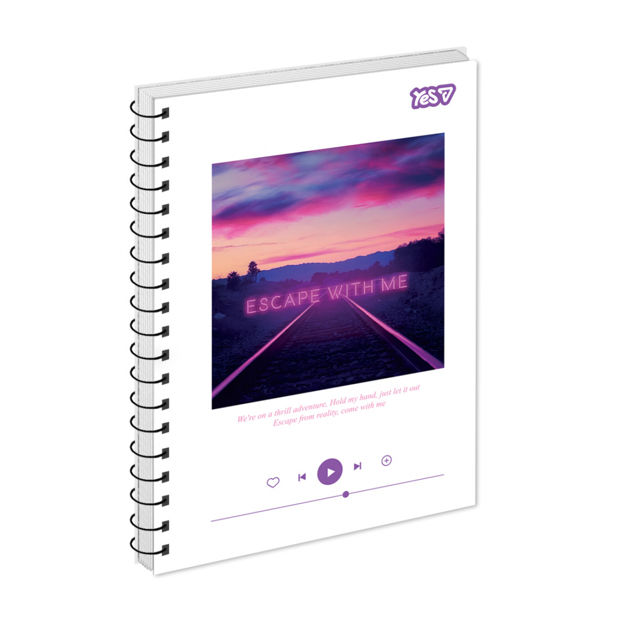 Зошит для записів Yes А5/80 од.спіраль "Neon horizon" ВДЛ, 152444