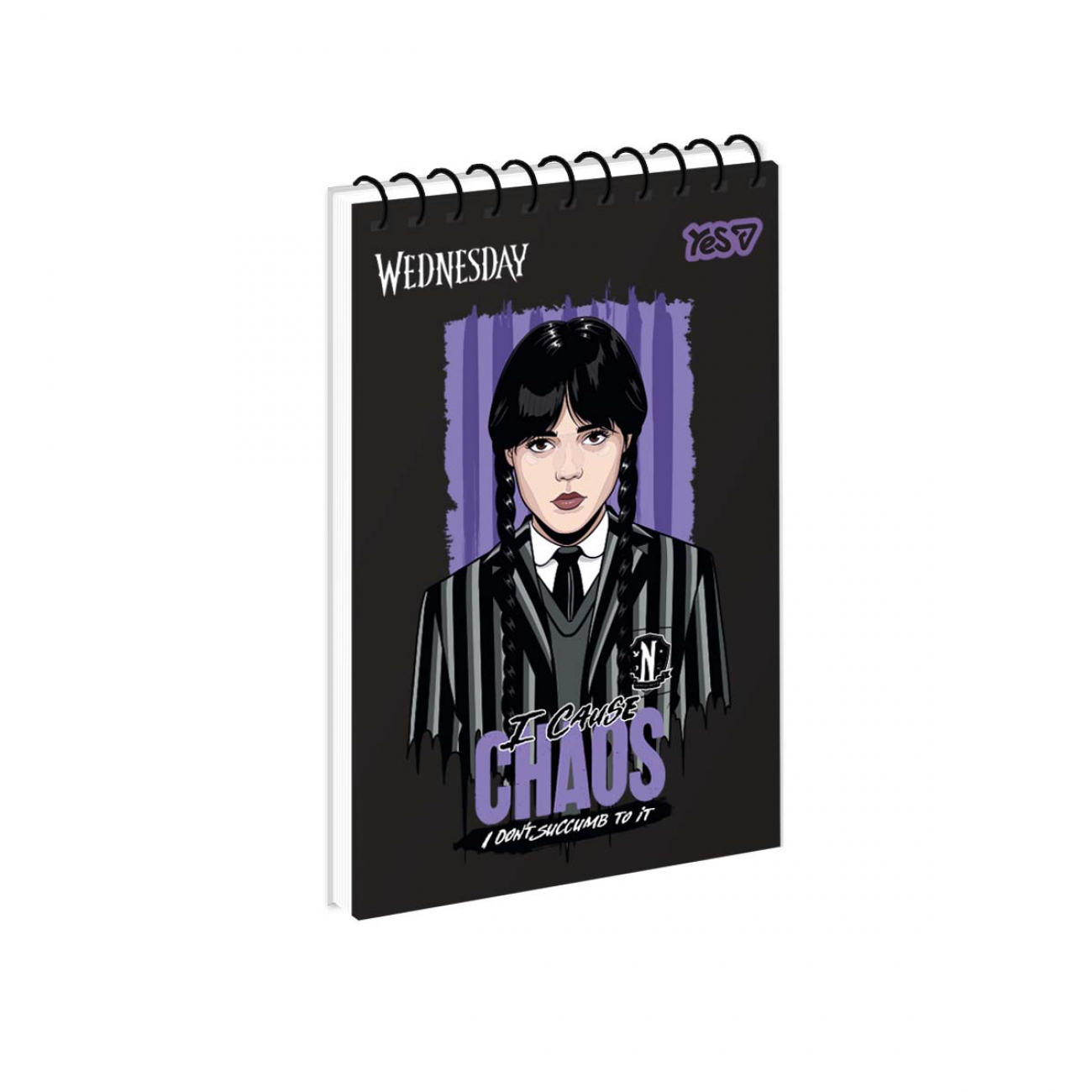Зошит для записів Yes А6/80 од.спіраль "Wednesday.Chaos" ВДЛ, 152326