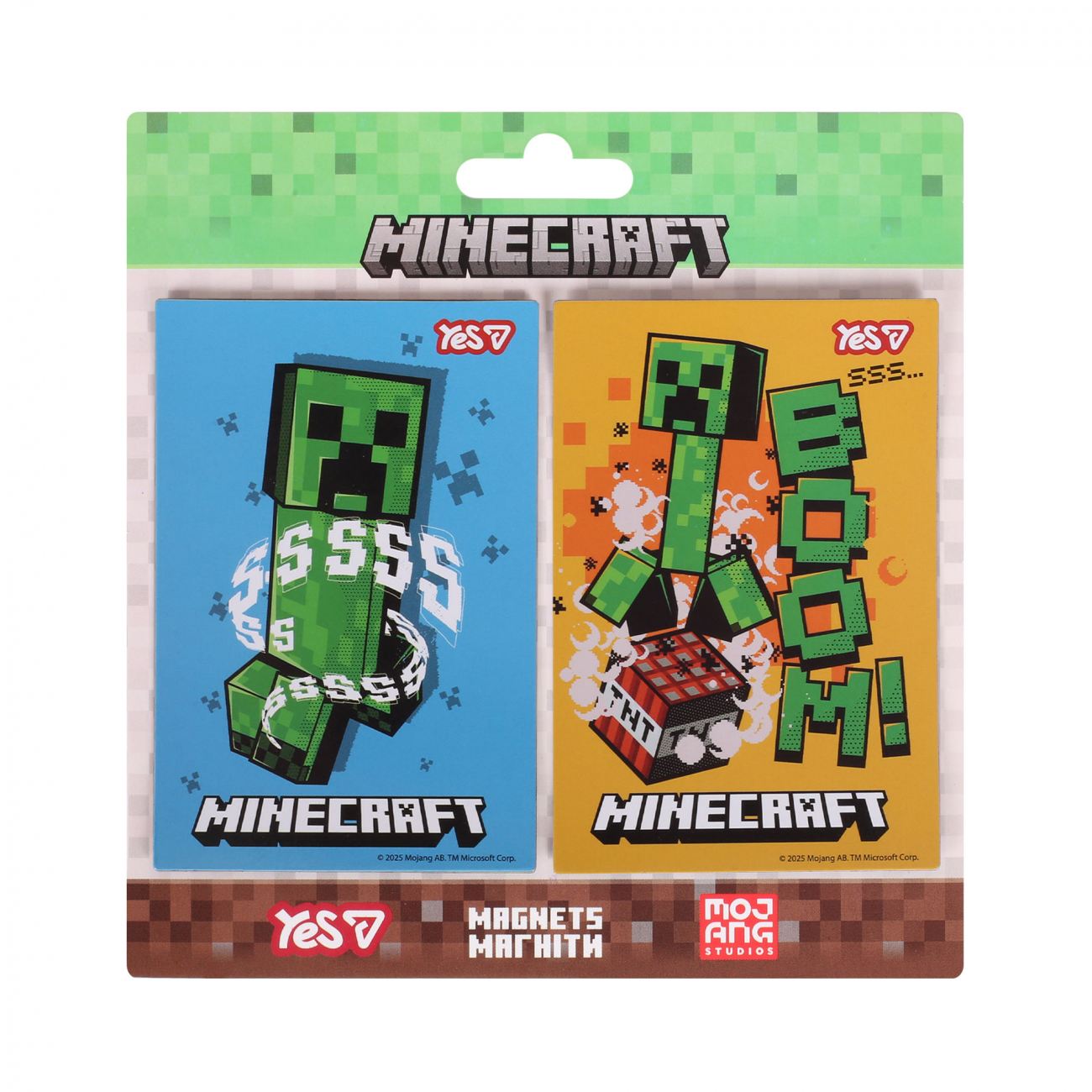 Магніти Yes "Minecraft. Boom" 6*9 см, 2 шт., 708553