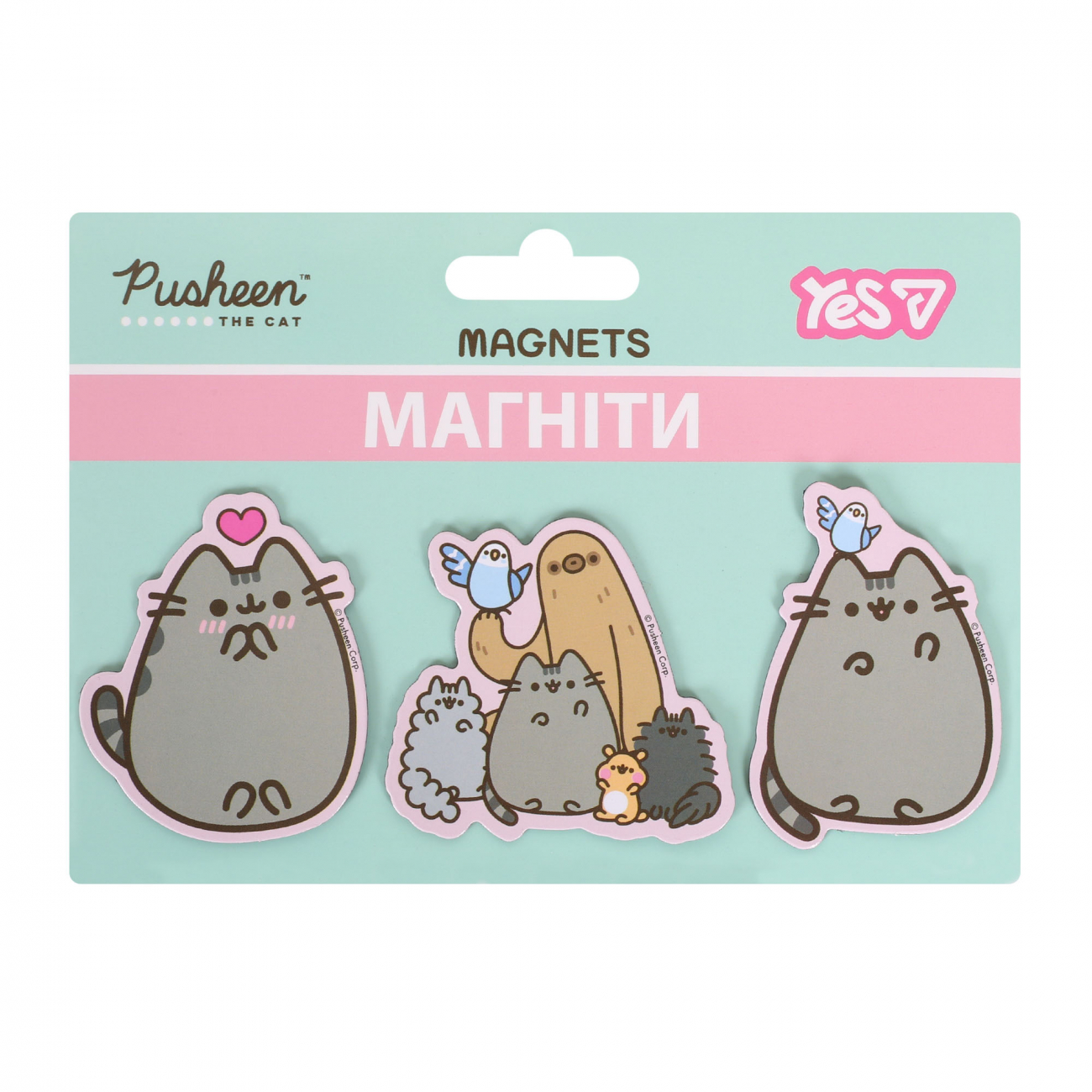 Магніти фігурні Yes "Pusheen" 3 шт., 708547