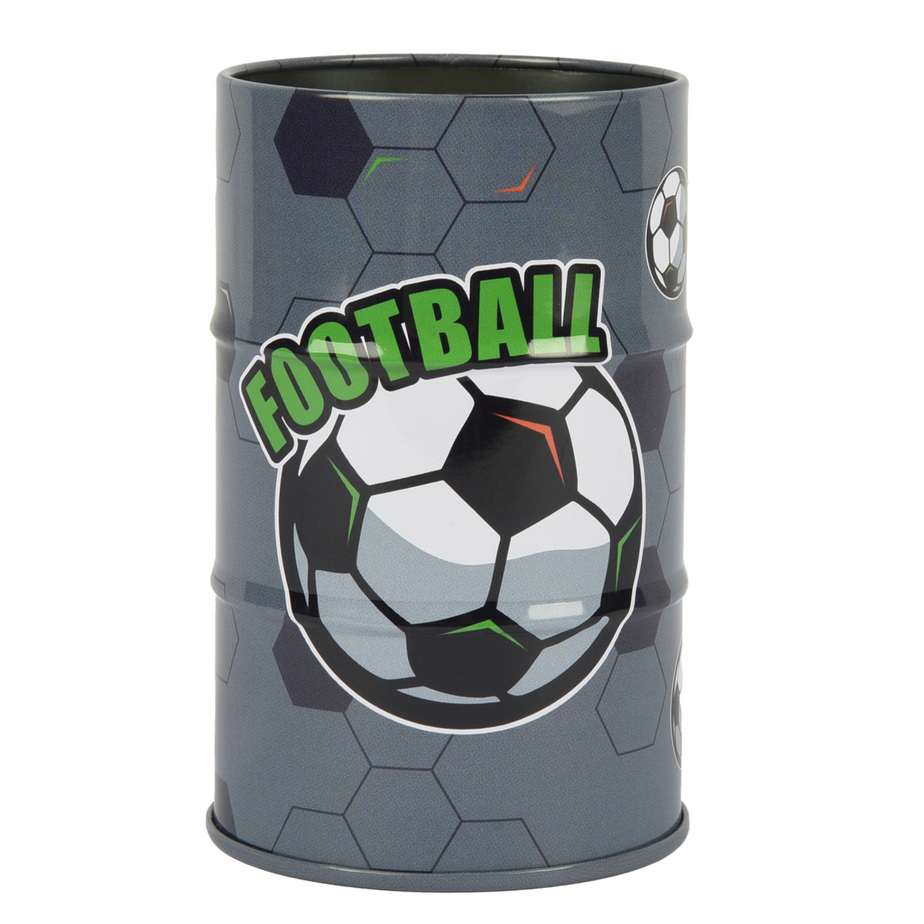 Стакан-подставка бочка Yes "Football" металл, 708791