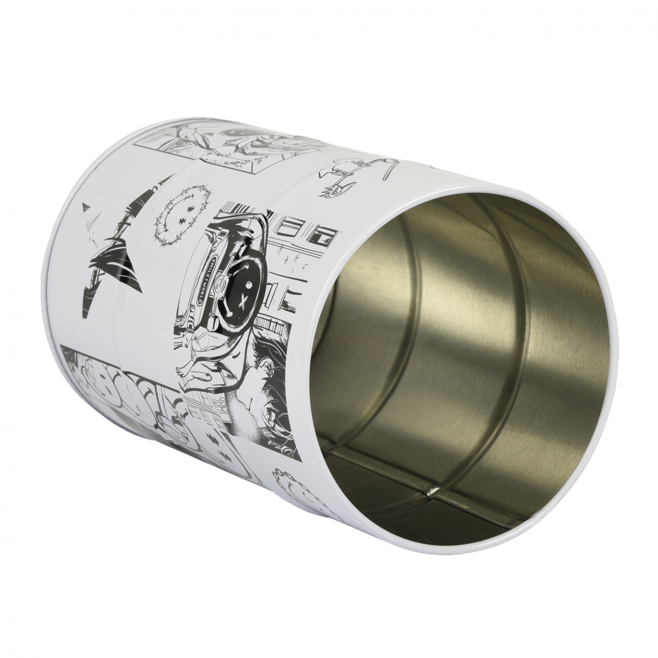 Стакан-подставка бочка Yes "Smiley World" металл, большой, 470547 2