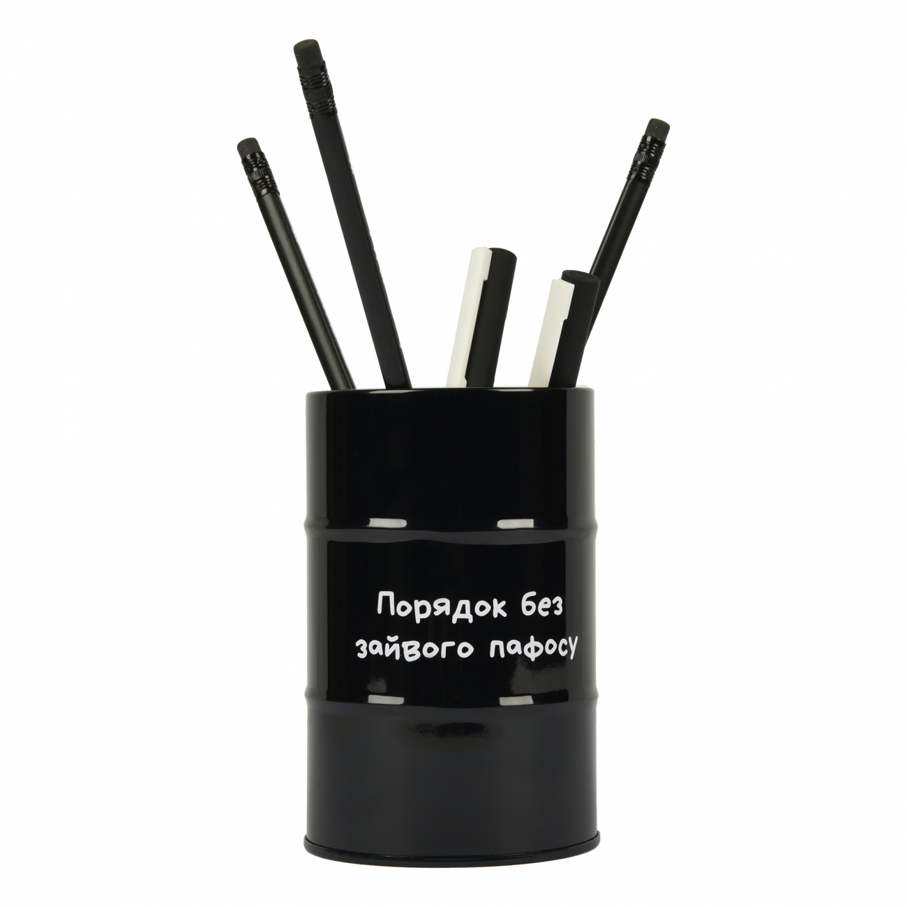 Стакан-підставка бочка Yes "Не ускладнюй!" метал, великий, 470541 1