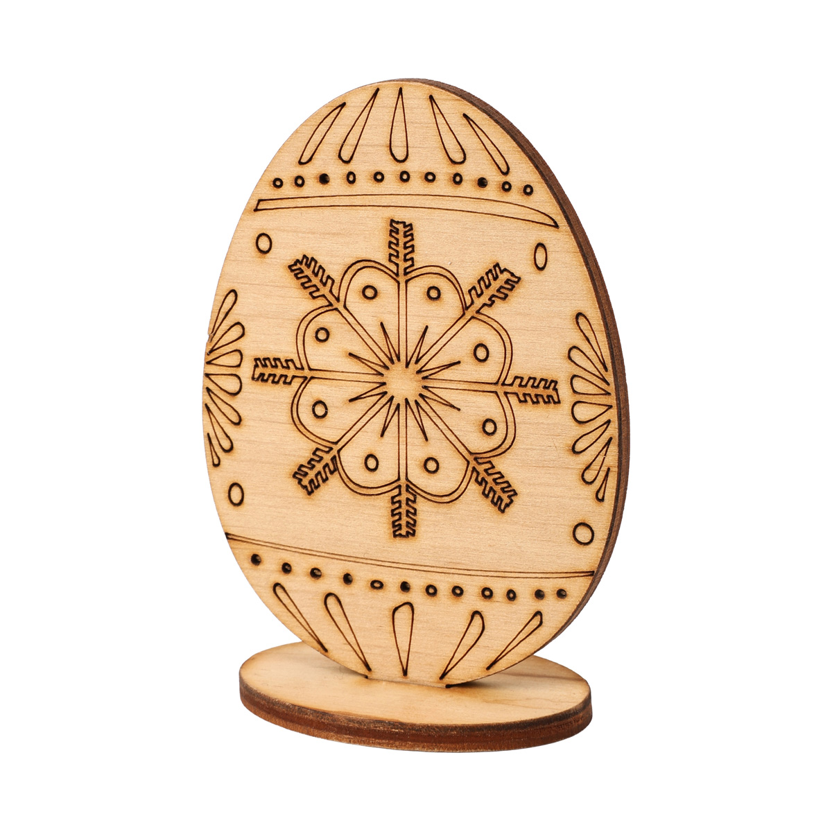 Заготовка деревянная Яйцо пасхальное на подставке "Писанка-2", ПР-П35