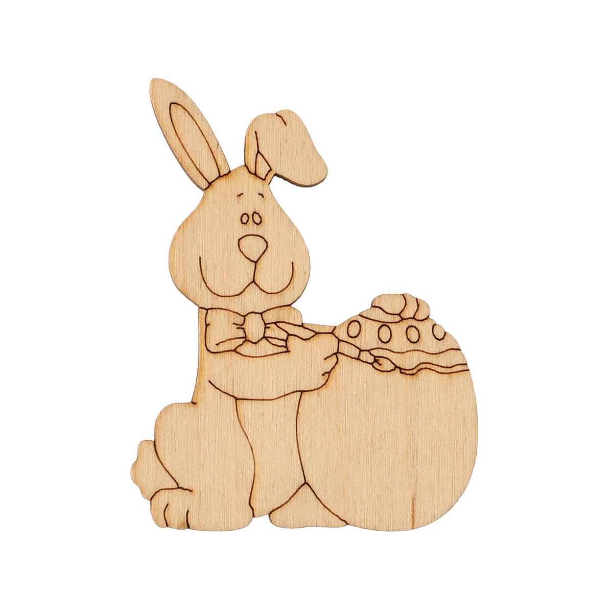 Заготовка из фанеры Раскраска "Зайка с пасхальным яйцом" 7*5,4 см, 100110 ArtBober