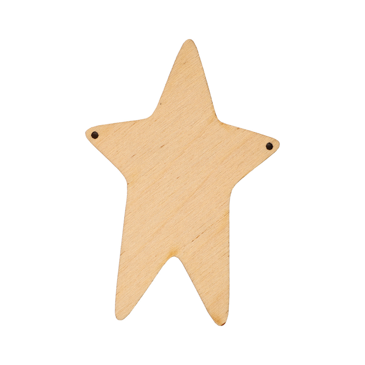 Заготовка деревянная "Звезда Ретро маленькая (подвес)" 45*65 мм, NY030-2