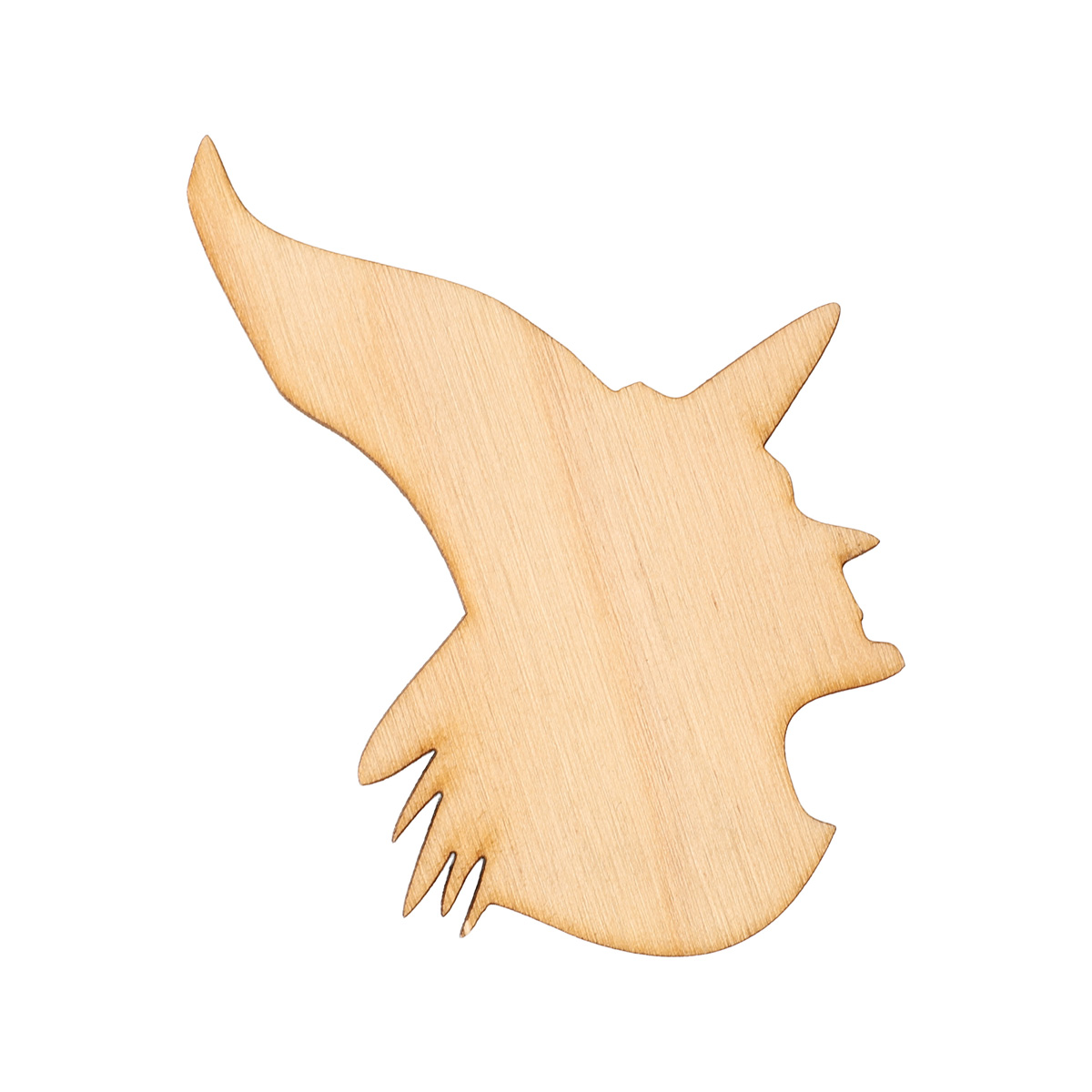 Заготівка з фанери Розмальовка Хелловін "Голова відьми-3" 8*5 см, 001292 ArtBober