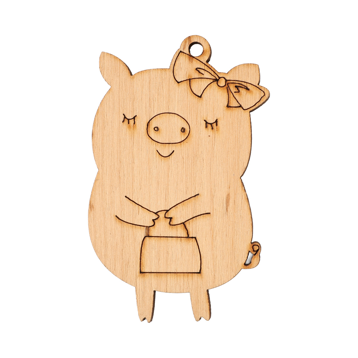 Заготовка деревянная Хрюшка Мадам 73*45, 702966