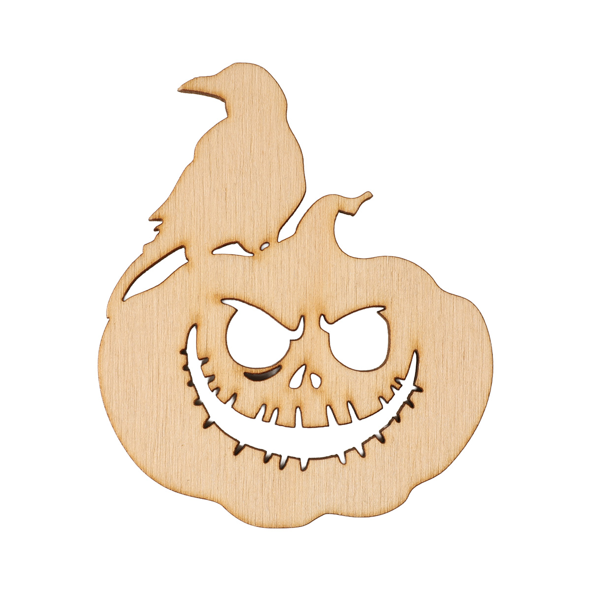 Заготівка з фанери Розмальовка Хелловін "Гарбуз-12" 8*6,8 см, 001276 ArtBober