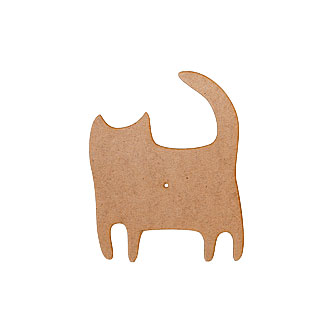 Заготовка деревянная Часы "Кошка" 375*300*3 мм, ЧC22