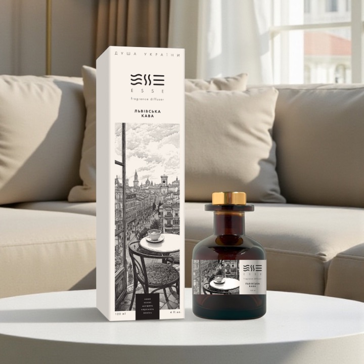 Аромадифузор "Львівська кава" 120 мл, ESSE ДУША УКРАЇНИ 2
