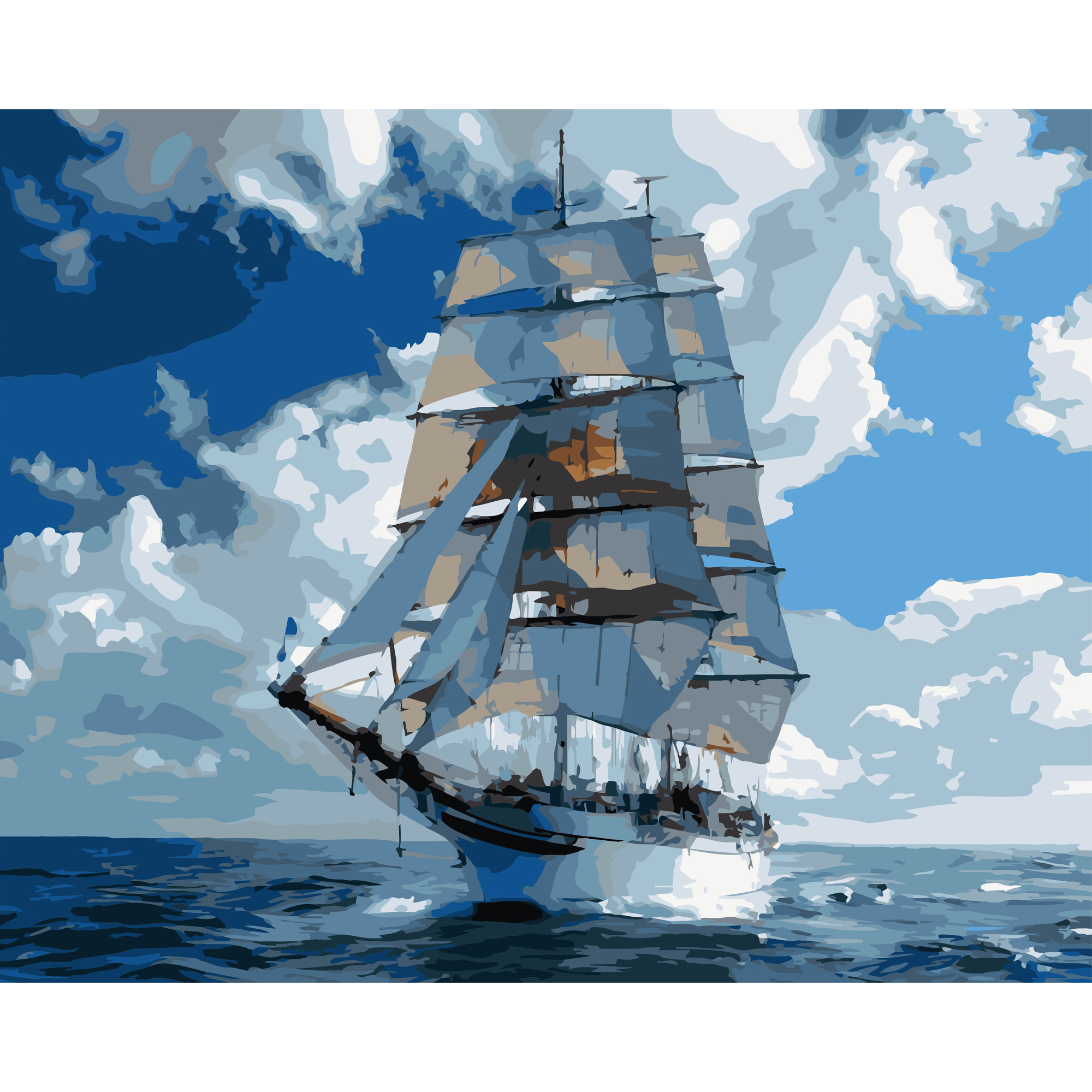 Картина по номерам 40*50 см "Под парусом", VG037 ТМ "Strateg"