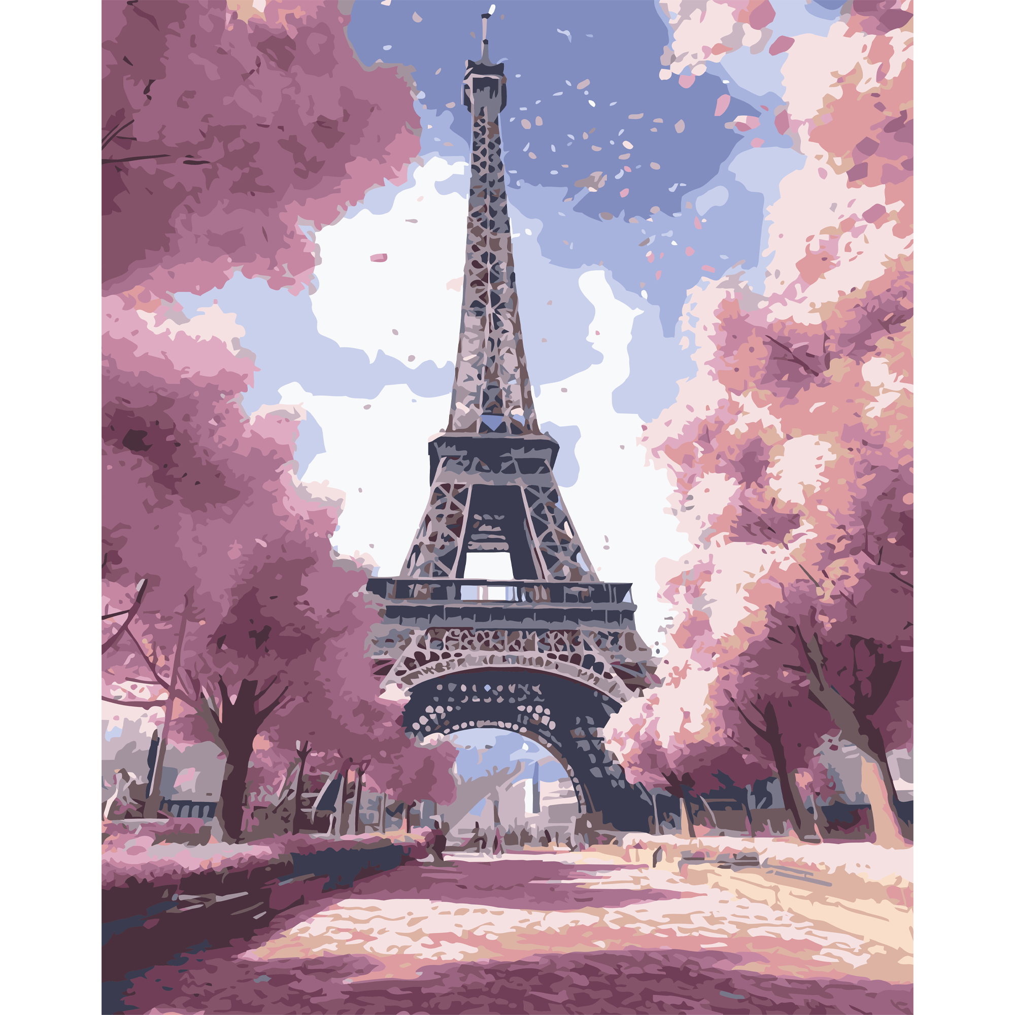 Картина по номерам 40*50 см "Розовая Эйфелева башня", VG023 ТМ ​​"Strateg"